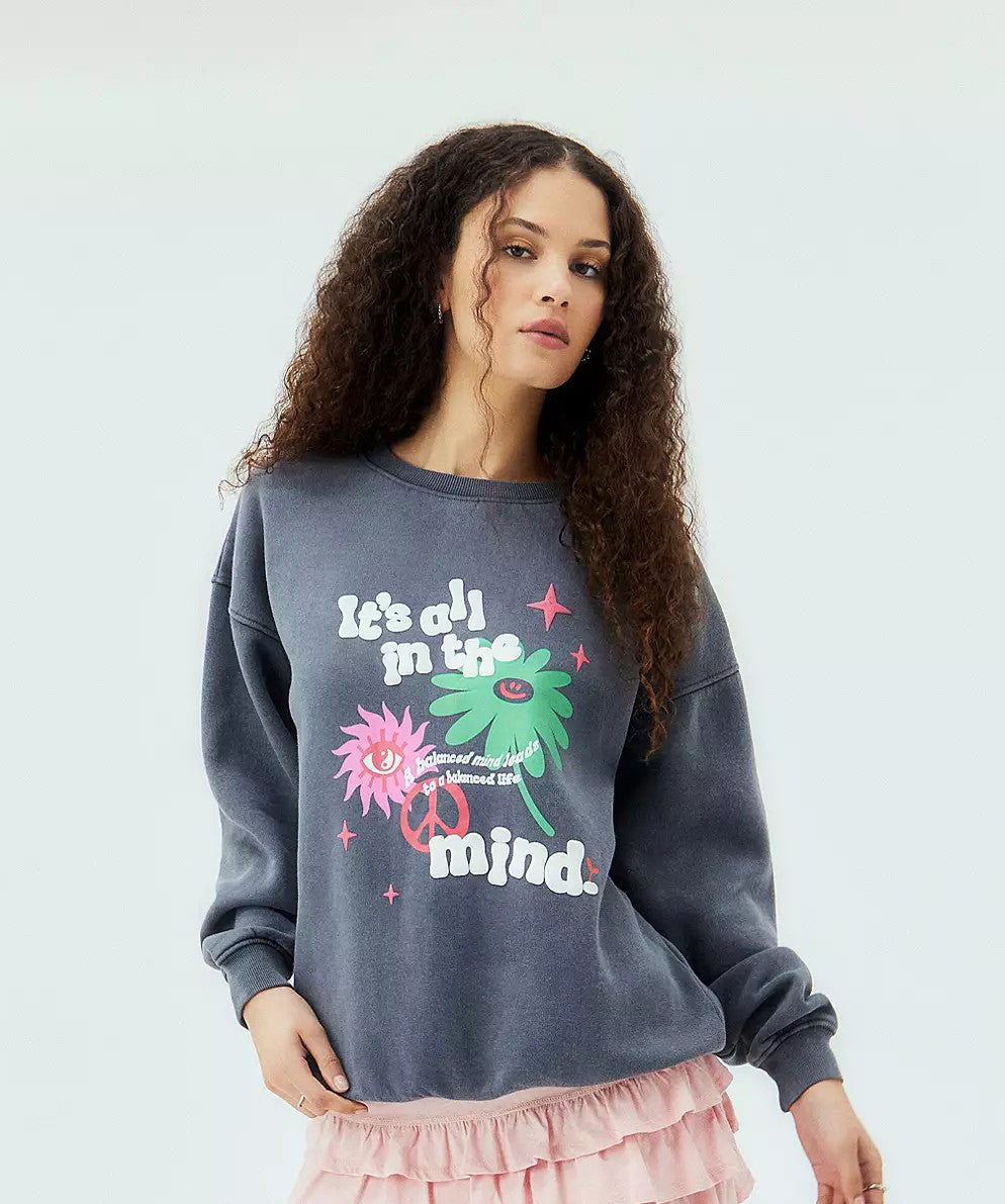 Graphic Oversized Sweatshirt – “It’s All in the Mind”