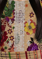 Slub Khaddar 3-Piece Suit | Embroidery & Printed Dupatta