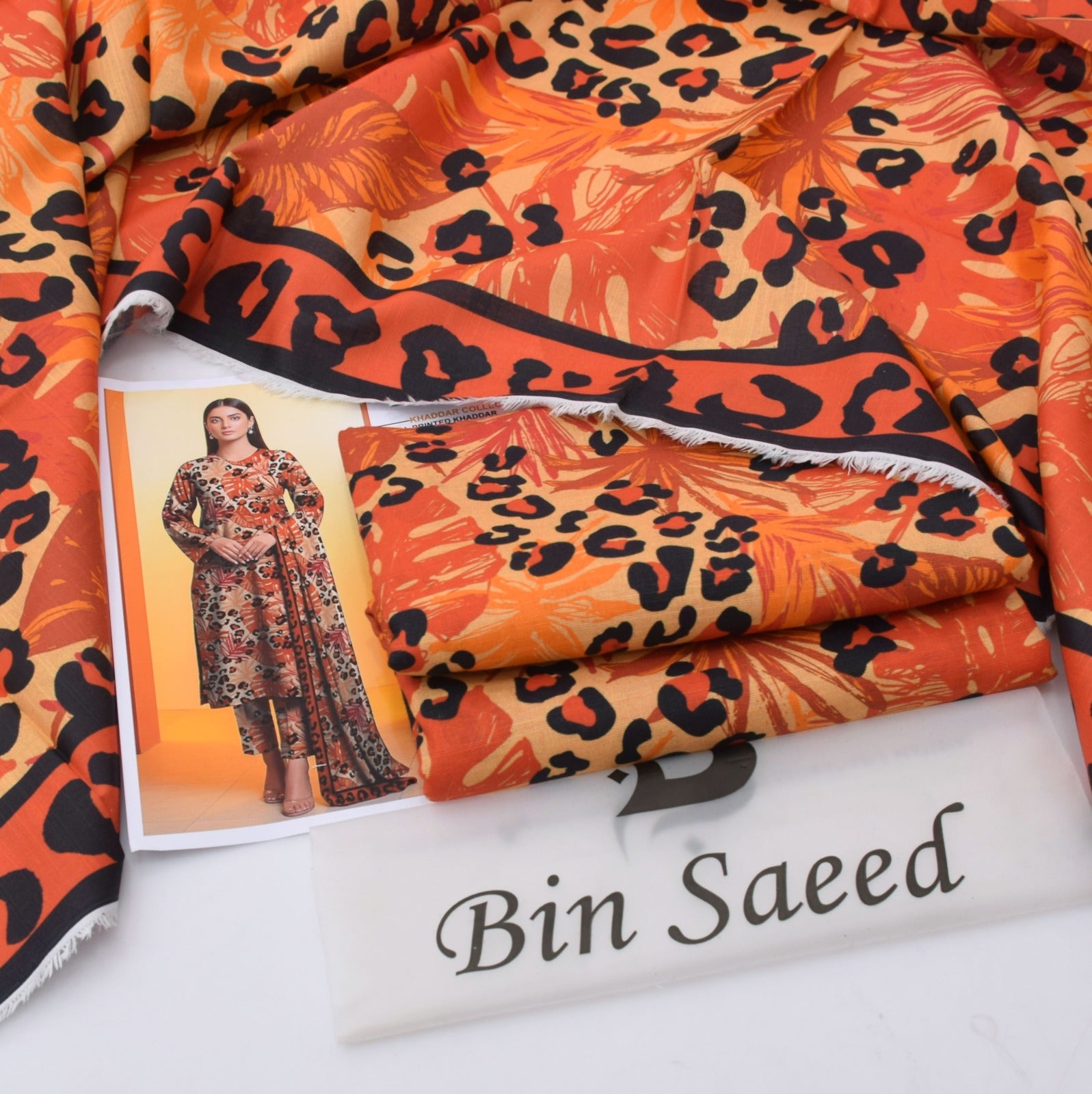 BINSAEED Printed Khaddar 3-Piece Suit – 6 Color Options