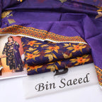 BINSAEED Printed Khaddar 3-Piece Suit – 6 Color Options