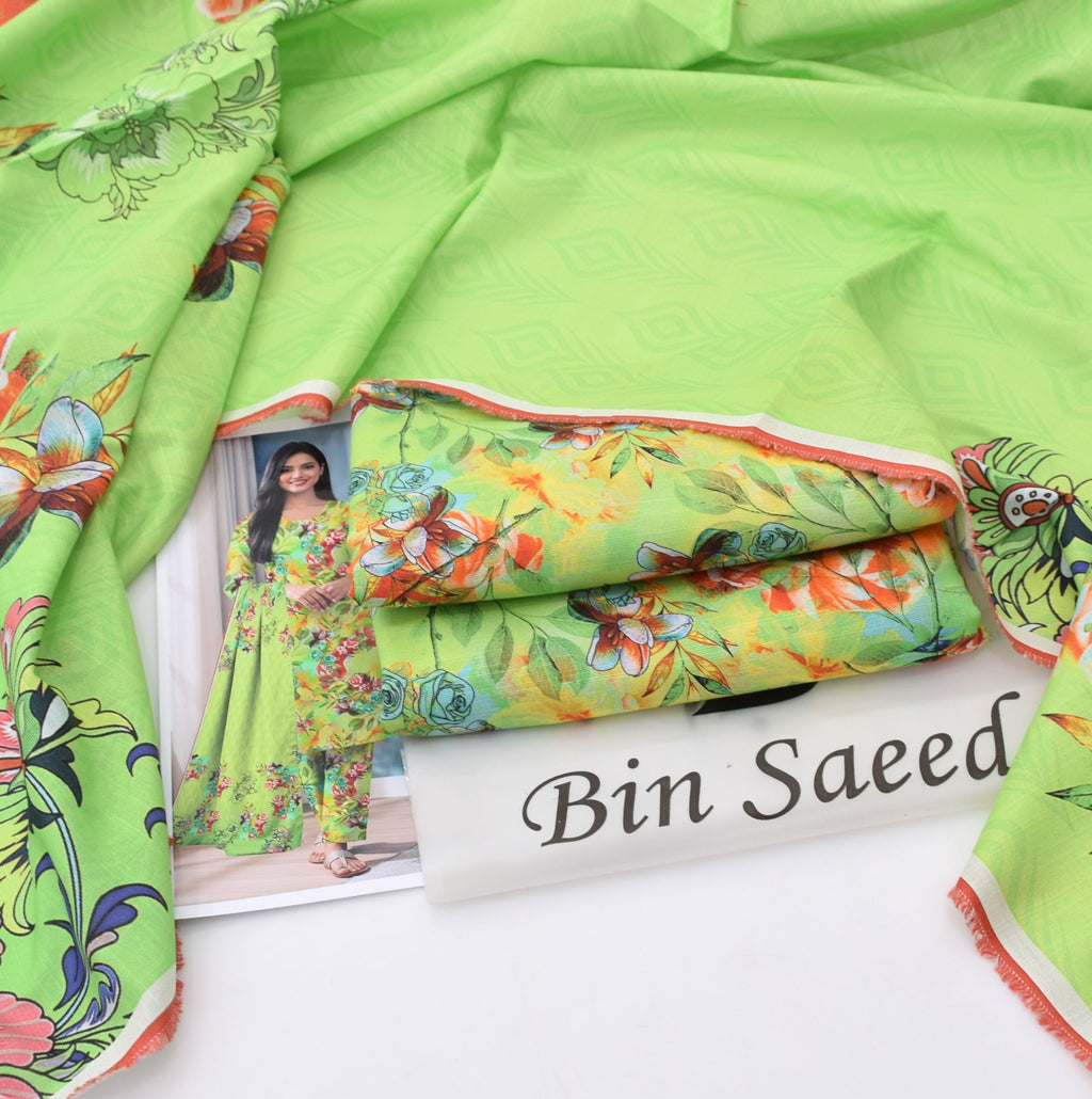BINSAEED Khaddar Printed Collection 3PC – 6 Color Variants