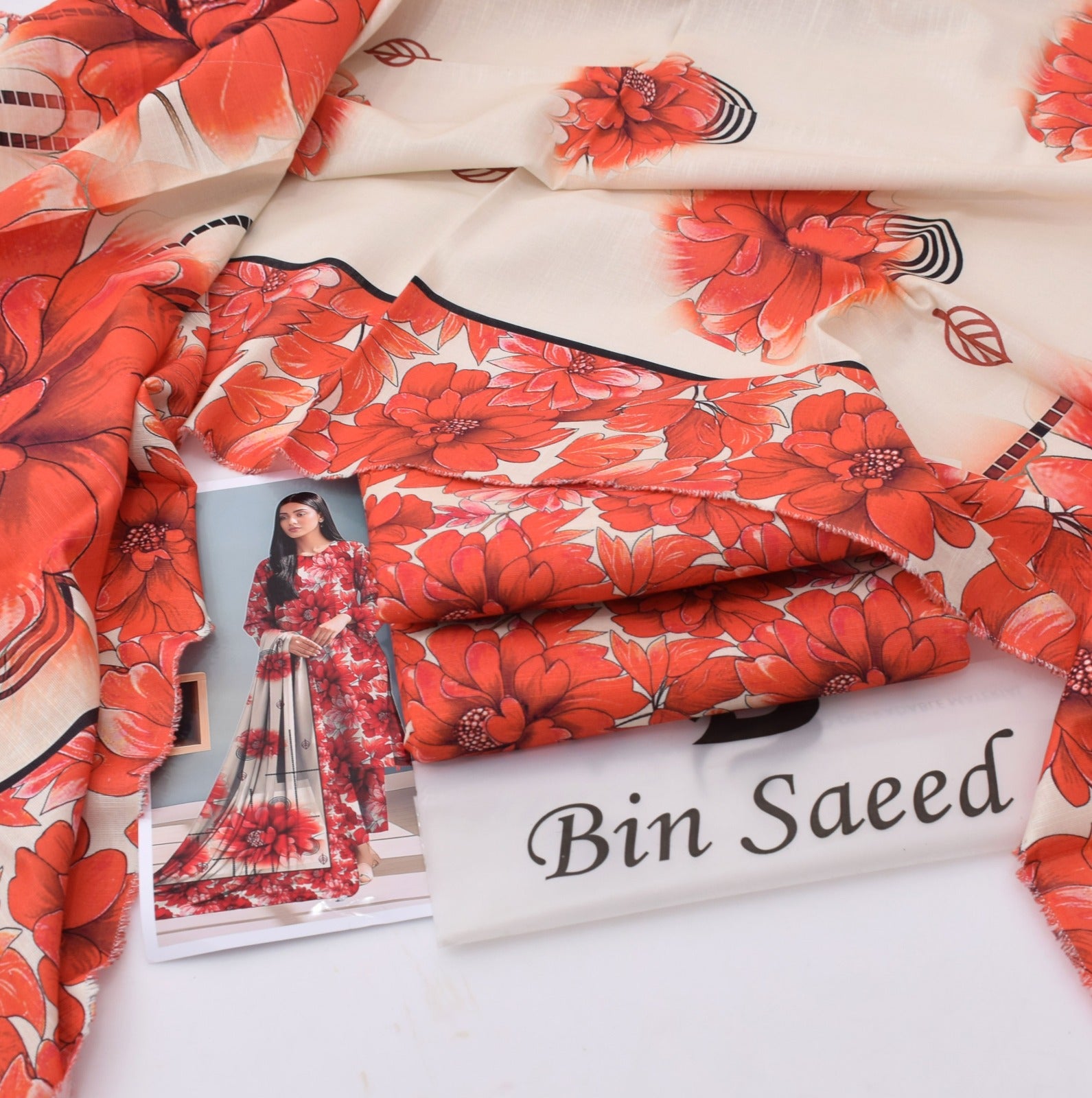BINSAEED Khaddar Printed Collection 3PC – 6 Color Variants