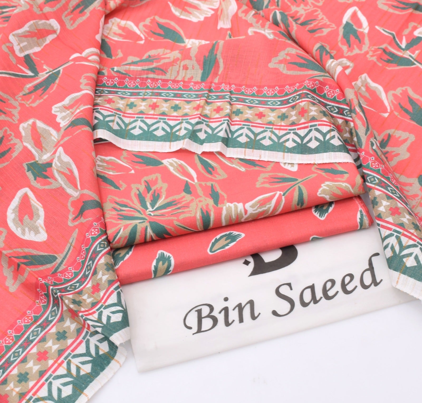 BINSAEED Signature Printed Khaddar Collection – 6 Color Options