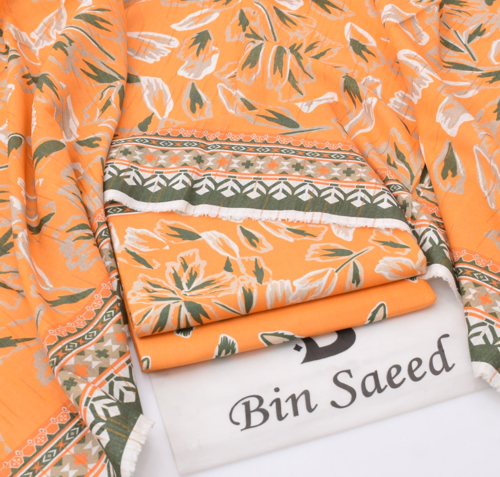 BINSAEED Signature Printed Khaddar Collection – 6 Color Options