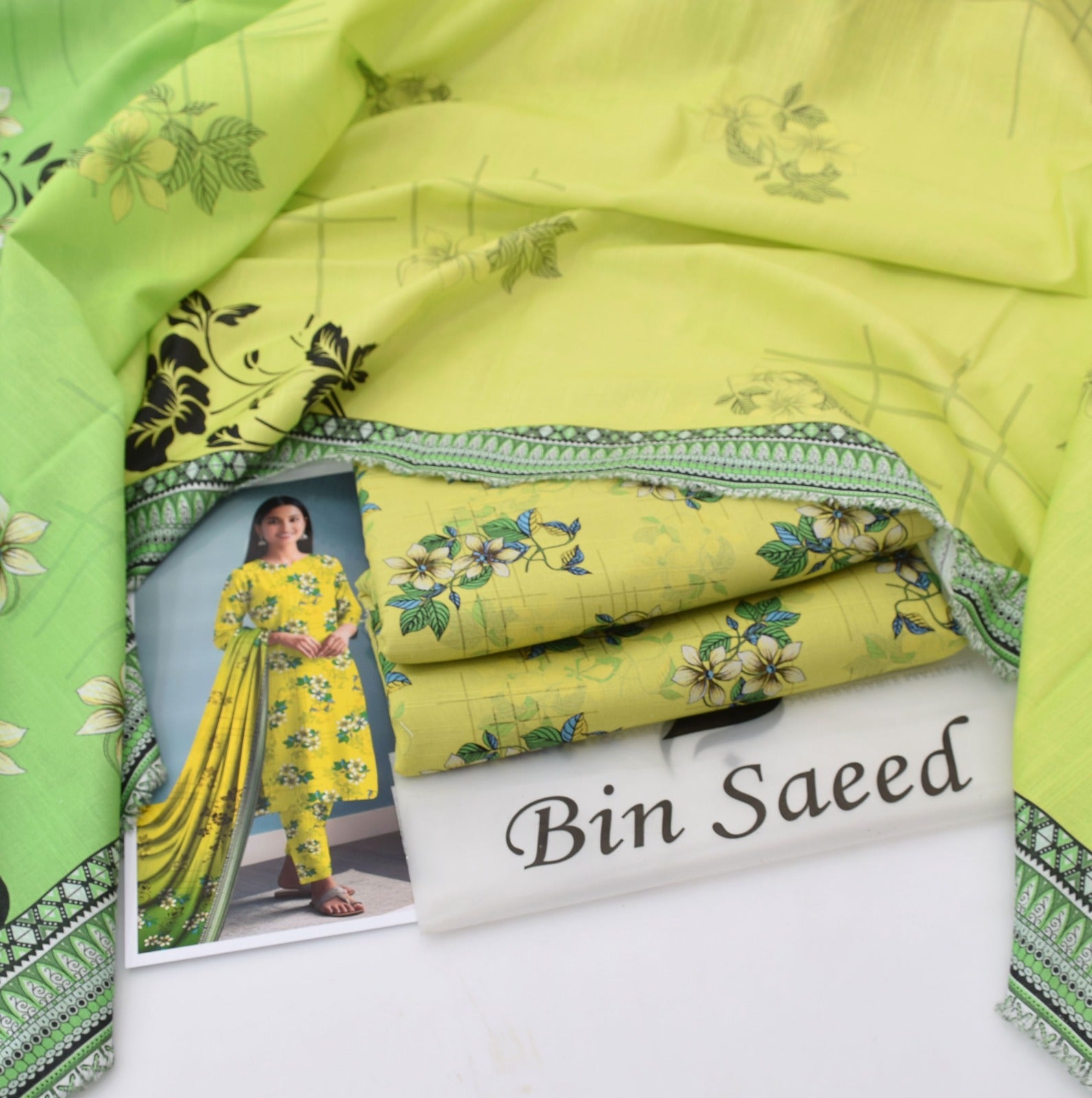 BINSAEED Signature Printed Khaddar Collection – 6 Color Options