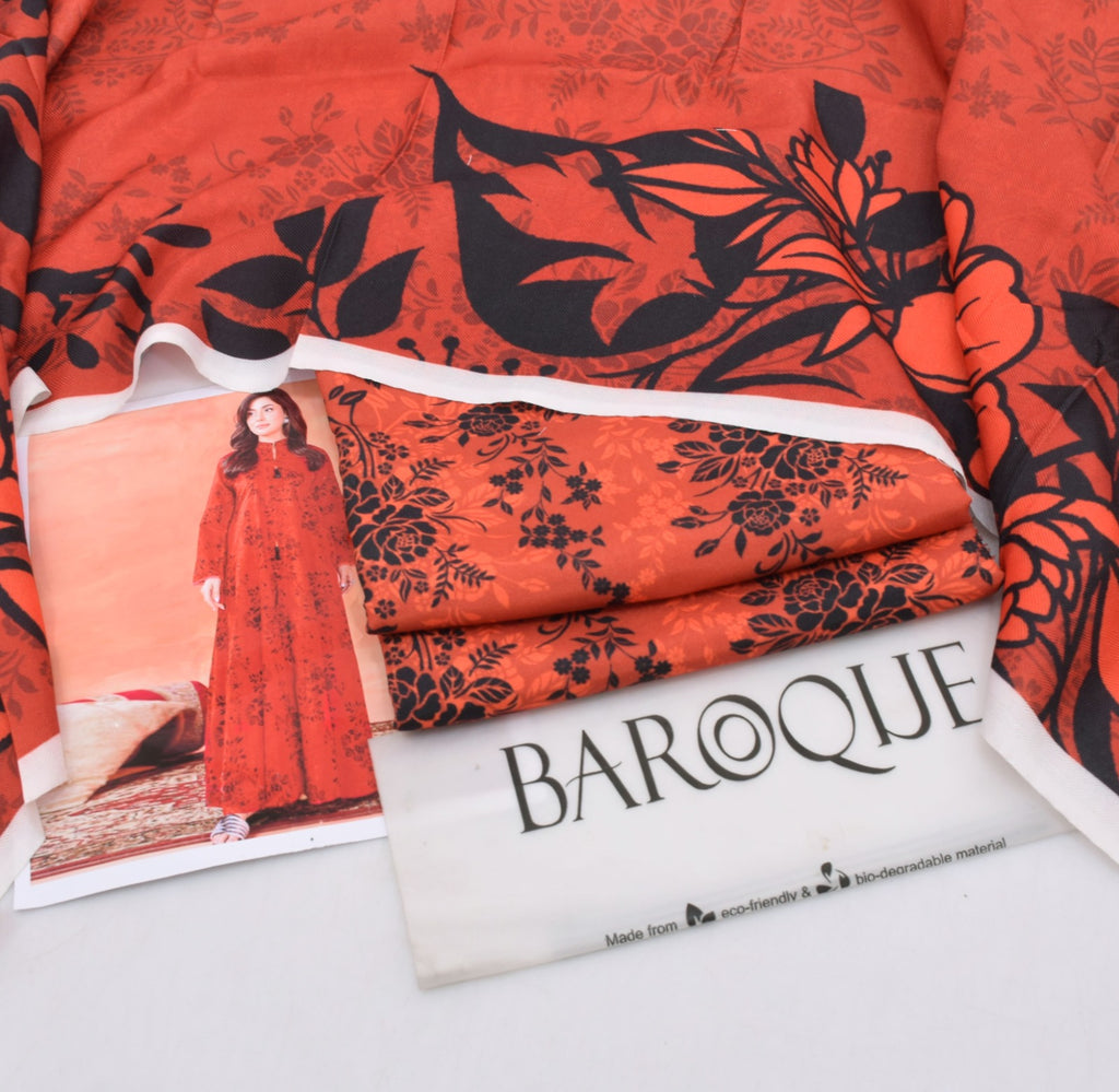 BAROQUE Digital Printed Khaddar 3-Piece Winter Suit - 10 Different Color