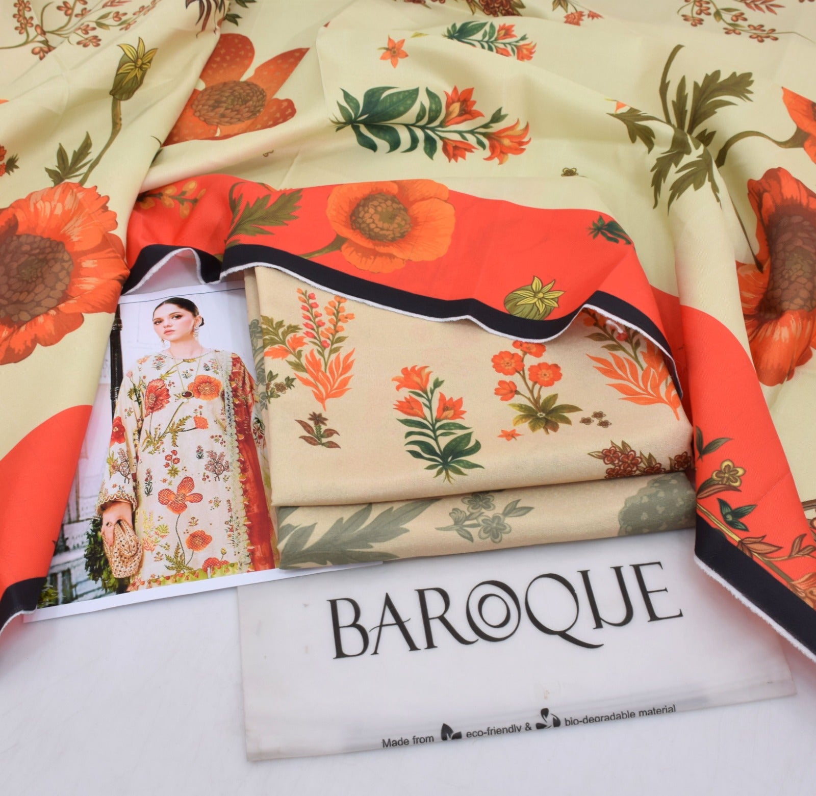 BAROQUE Digital Printed Khaddar 3-Piece Winter Suit - 10 Different Color