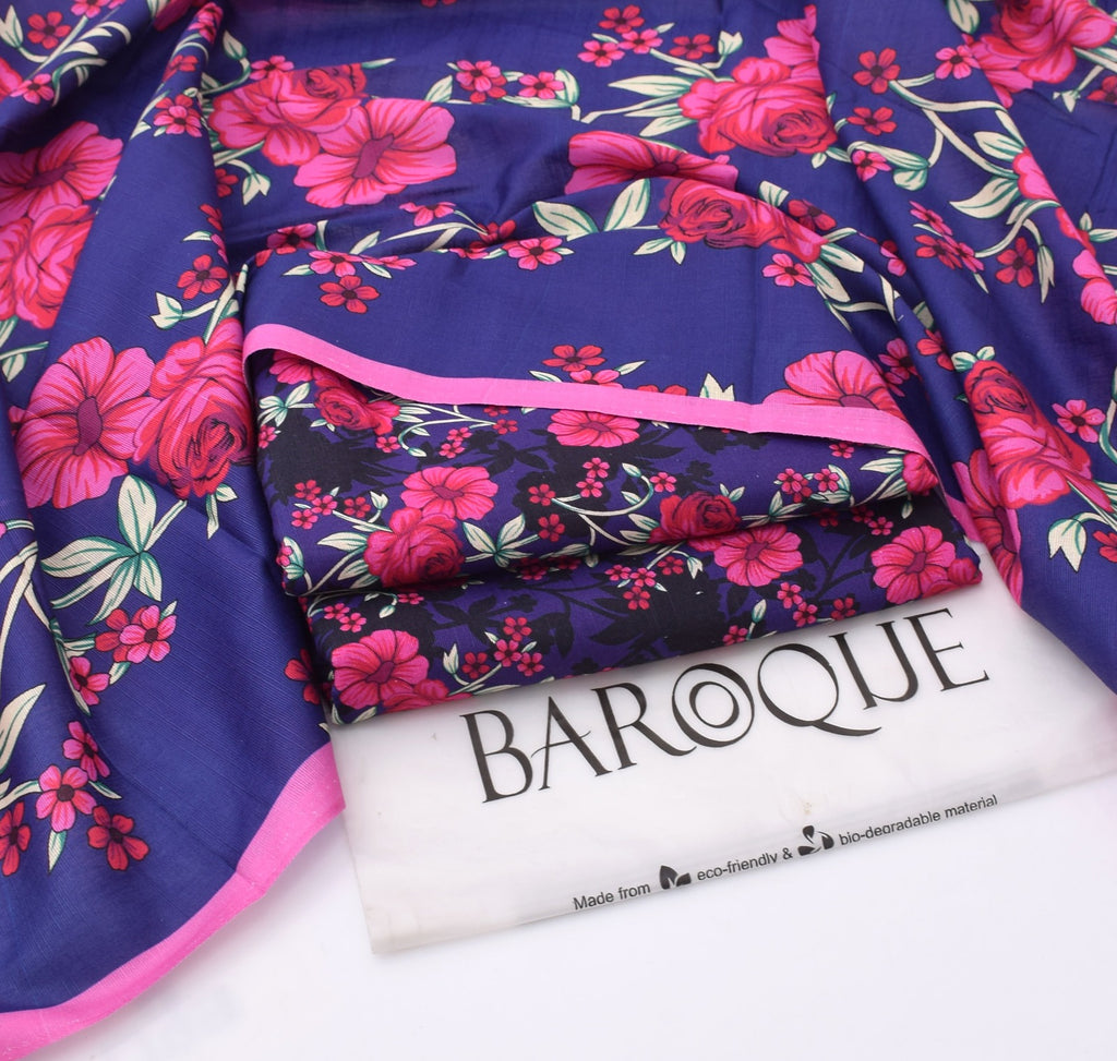 BAROQUE Digital Printed Khaddar 3-Piece Winter Suit - 10 Different Color