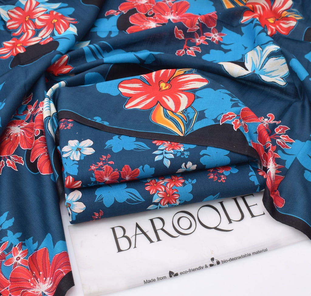 BAROQUE Exclusive Printed Khaddar Suit – New Arrival