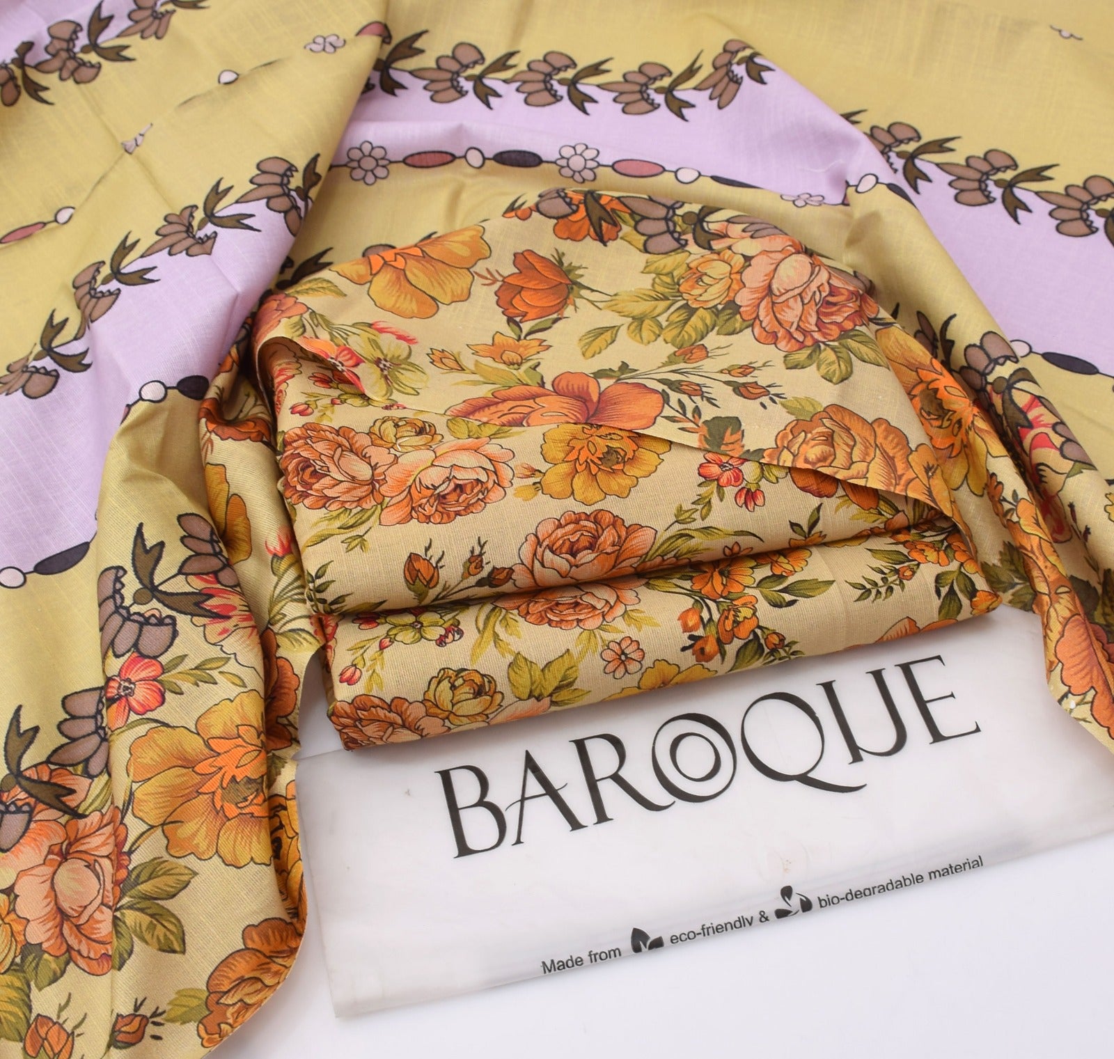 BAROQUE Exclusive Printed Khaddar Suit – New Arrival