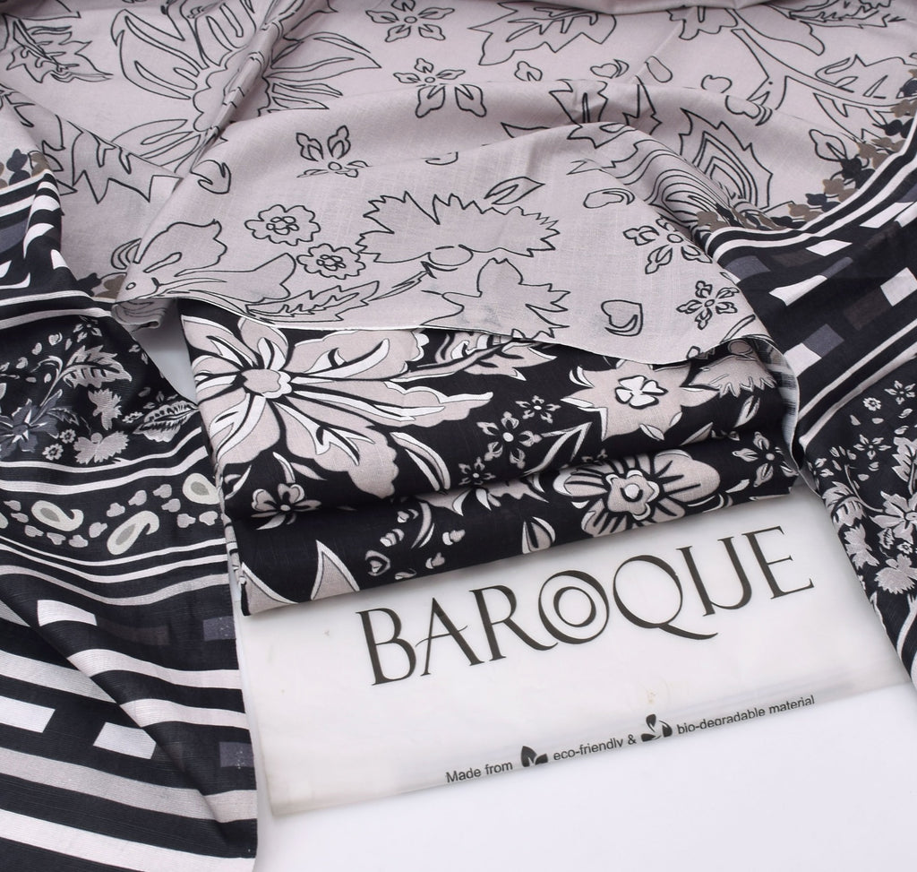 BAROQUE Exclusive Printed Khaddar Suit – New Arrival