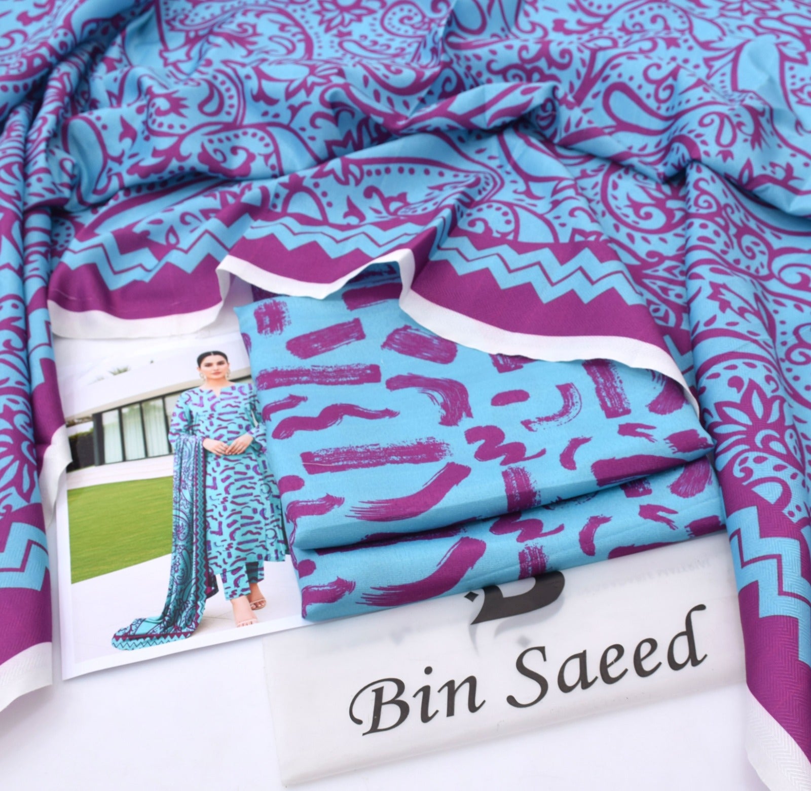 Bin Saeed Karandi Digital Print Collection -11 Color