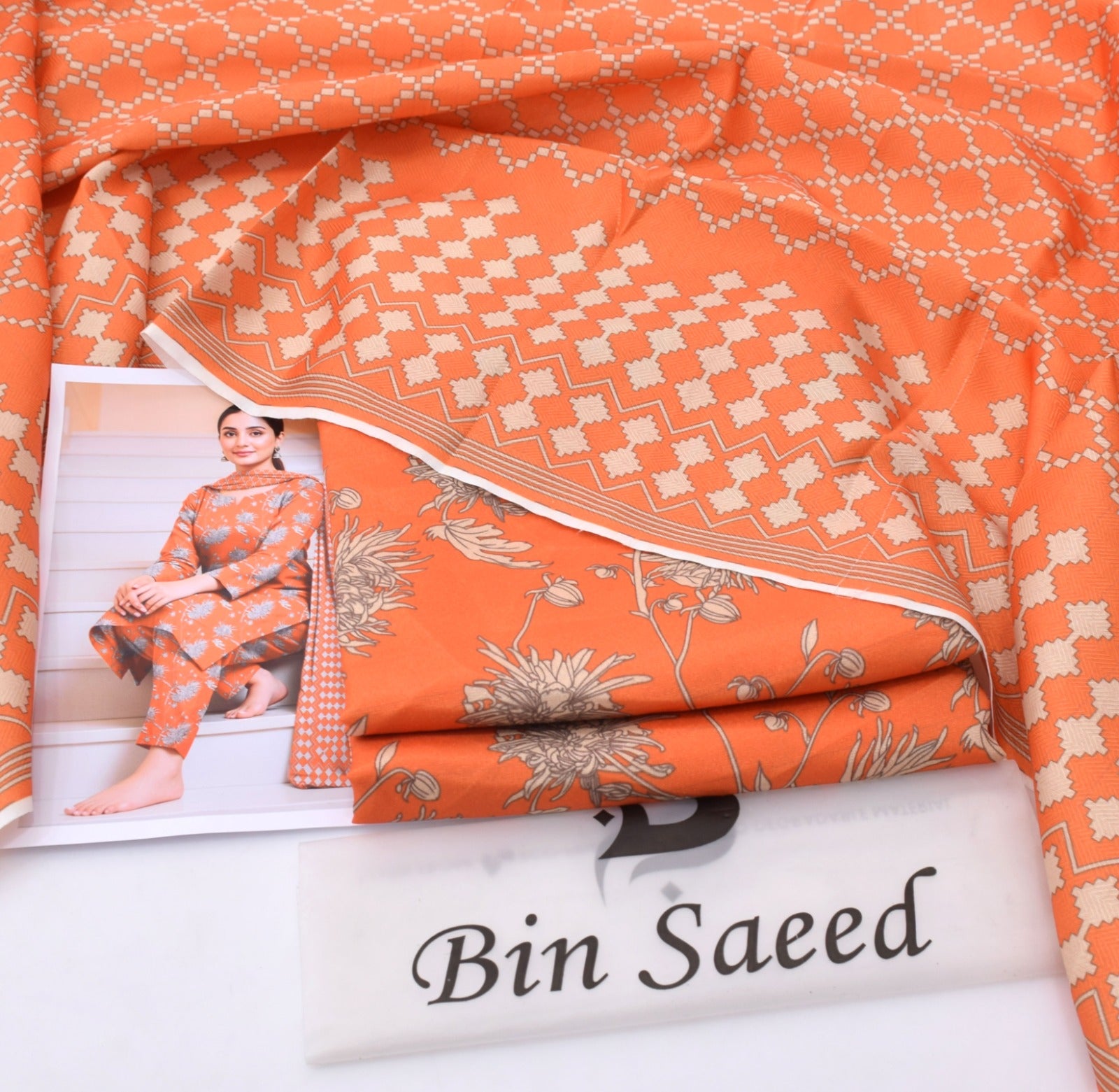 BINSAEED Printed Khaddar 3-Piece – Premium Winter Suit || 7 Colors