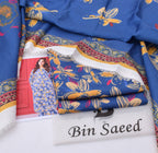 BINSAEED Khaddar 3PC – Elegant Printed Shirt & Trouser Set || 7 Colors