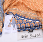 BINSAEED Khaddar 3PC – Elegant Printed Shirt & Trouser Set || 7 Colors
