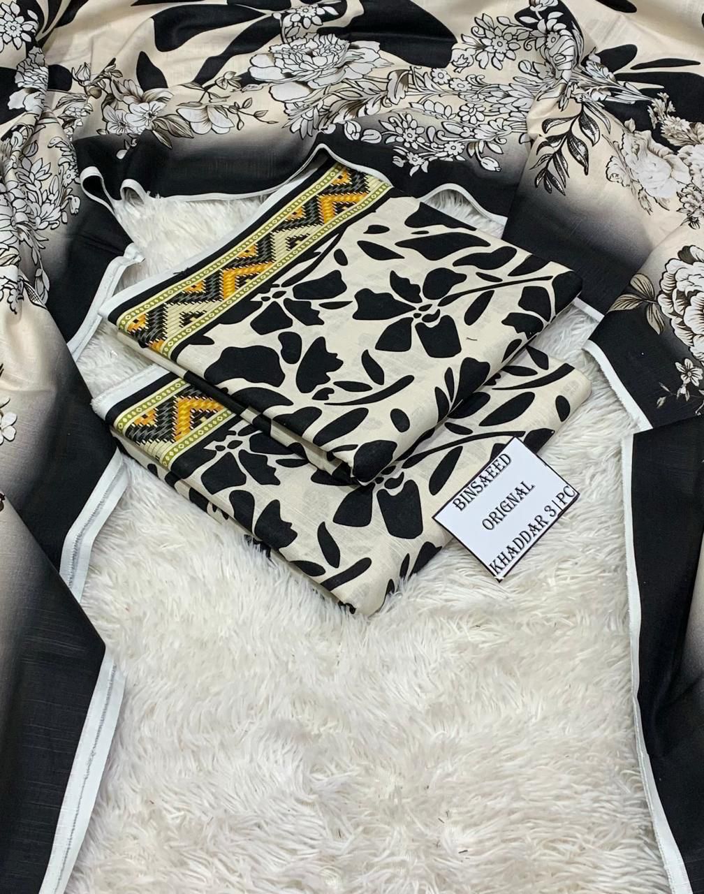 BINSAEED Winter Khaddar Collection – 3-Piece Hit Code Design || 6 Colors