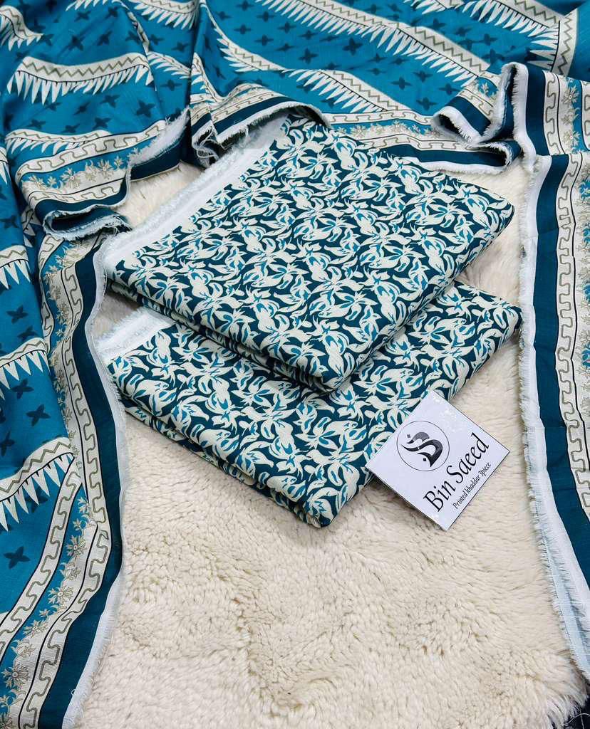 BAROQUE Original Printed Khaddar Outfit – Vibrant Winter Digital Prints