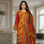 BAROQUE Khaddar Winter Edition – Digital Shirt, Trouser & Printed Dupatta