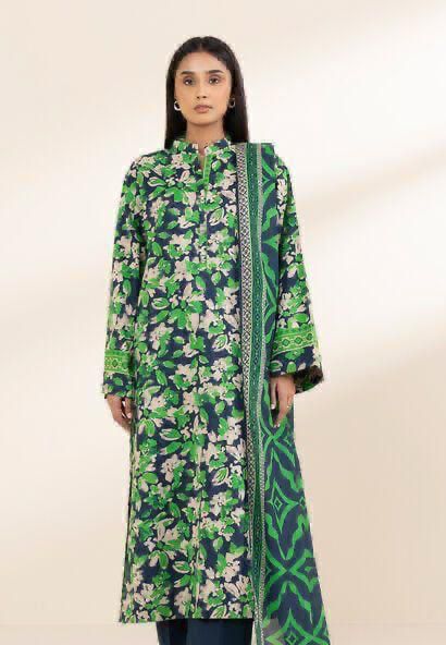 BINSAEED Printed Khaddar 3-Piece – Hit Code Winter Collection