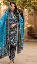 BAROQUE Digital Printed Khaddar Suit – Elegant Winter Edition