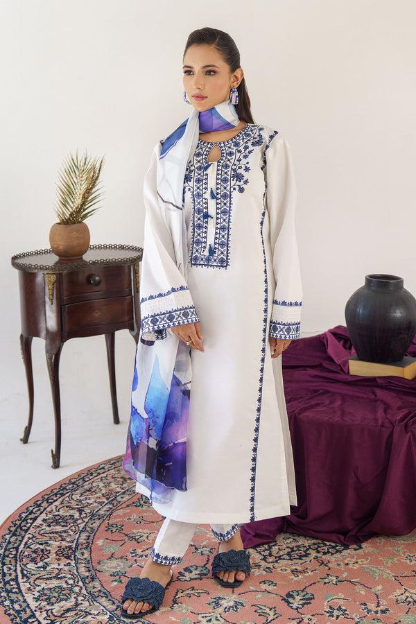 URGE Elegant Winter Dhanak 3PC Unstitched Fabric with Pashmina