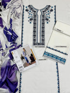 URGE Elegant Winter Dhanak 3PC Unstitched Fabric with Pashmina