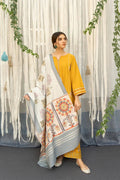 URGE Elegant Dhanak 3PC Unstitched Fabric with Pashmina Shawl