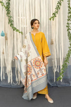 URGE Elegant Dhanak 3PC Unstitched Fabric with Pashmina Shawl