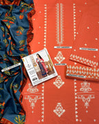 URGE Premium Dhanak 3PC Unstitched Fabric Set with Pashmina