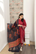 URGE Elegant Dhanak 3PC Unstitched Fabric with Digital Pashmina