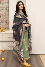 URGE Winter Grace Dhanak 3PC Unstitched Fabric with Pashmina