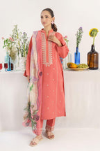 HANA Premium Soft Dhanak 3PC Unstitched Set with Digital Pashmina