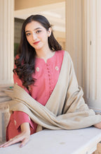 URGE Elegant Dhanak 3PC Unstitched Fabric with Pashmina Shawl