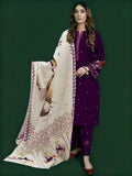 URGE Dhanak 3PC Winter Suit with Embroidered Detailing & Pashmina