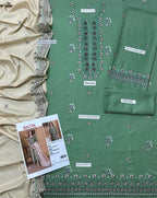 BATIK Luxe Airjet Dhanak 3PC Unstitched Embroidered Fabric with Shawl