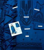 Libaas Airjet Dhanak 3PC Unstitched Embroidered Fabric Set with Shawl