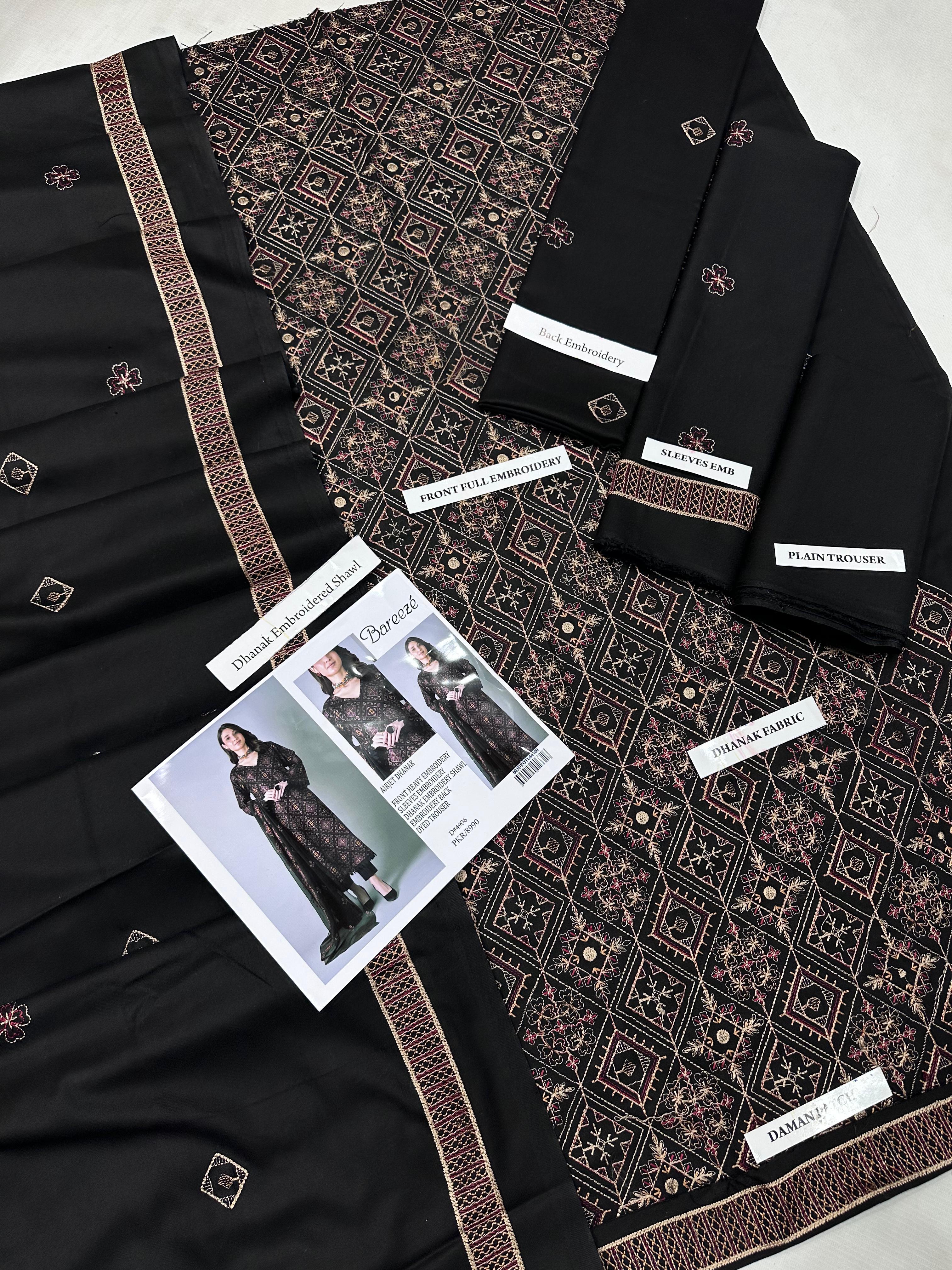 Bareeze Dhanak Embroidered Suit – Premium Dyed Winter 3PC