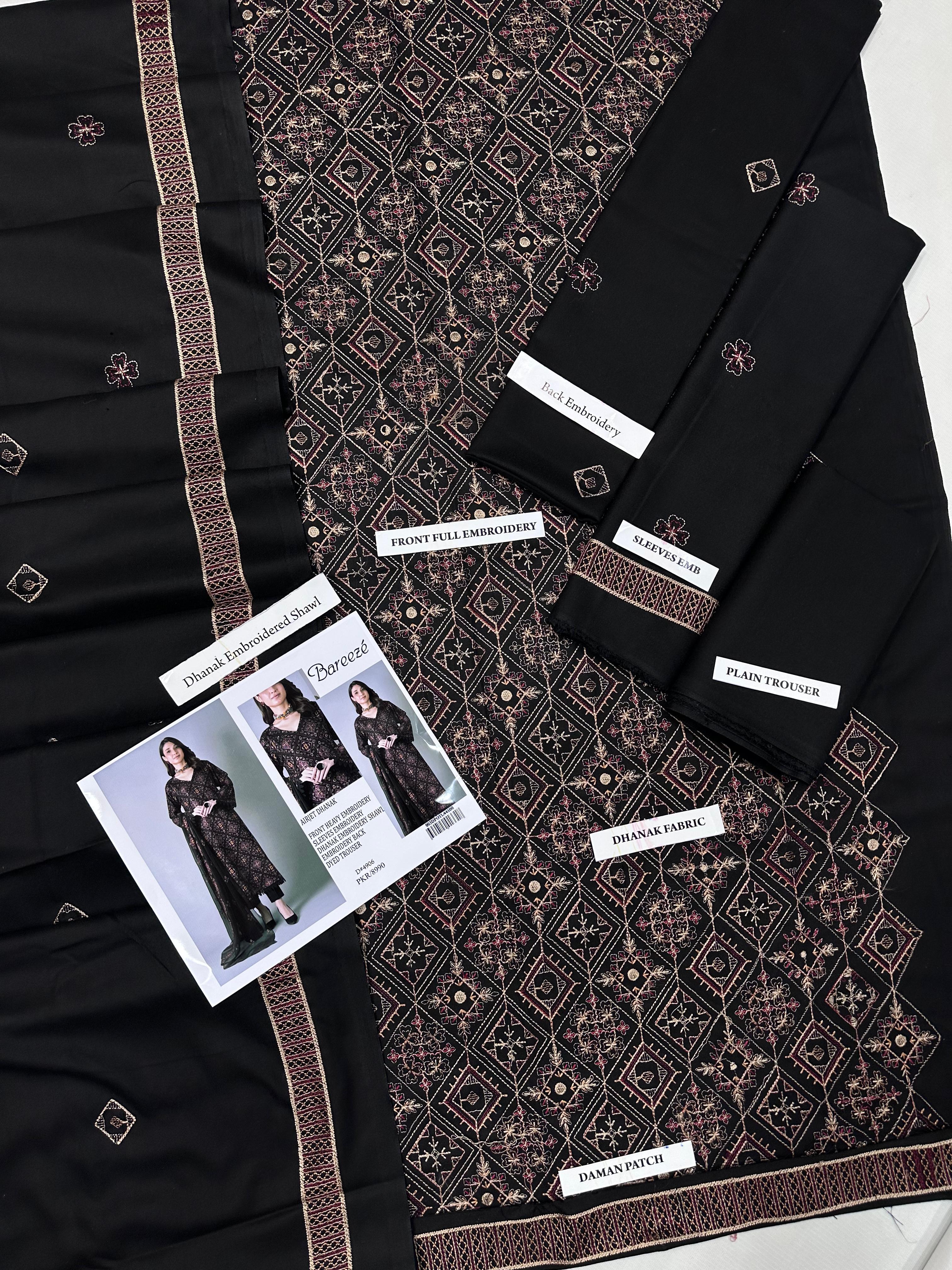 Bareeze Dhanak Embroidered Suit – Premium Dyed Winter 3PC