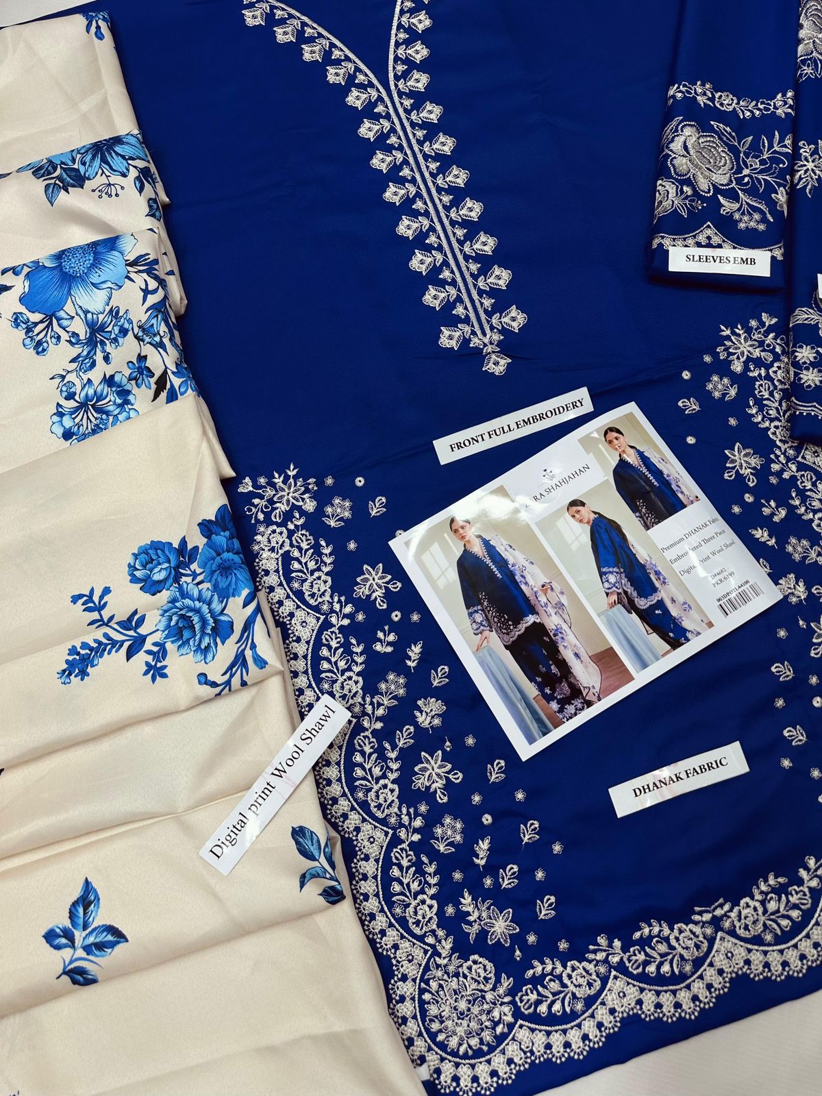 Zara Shahjahan Unstitched Winter Dhanak – Heavy Embroidered 3PC Set