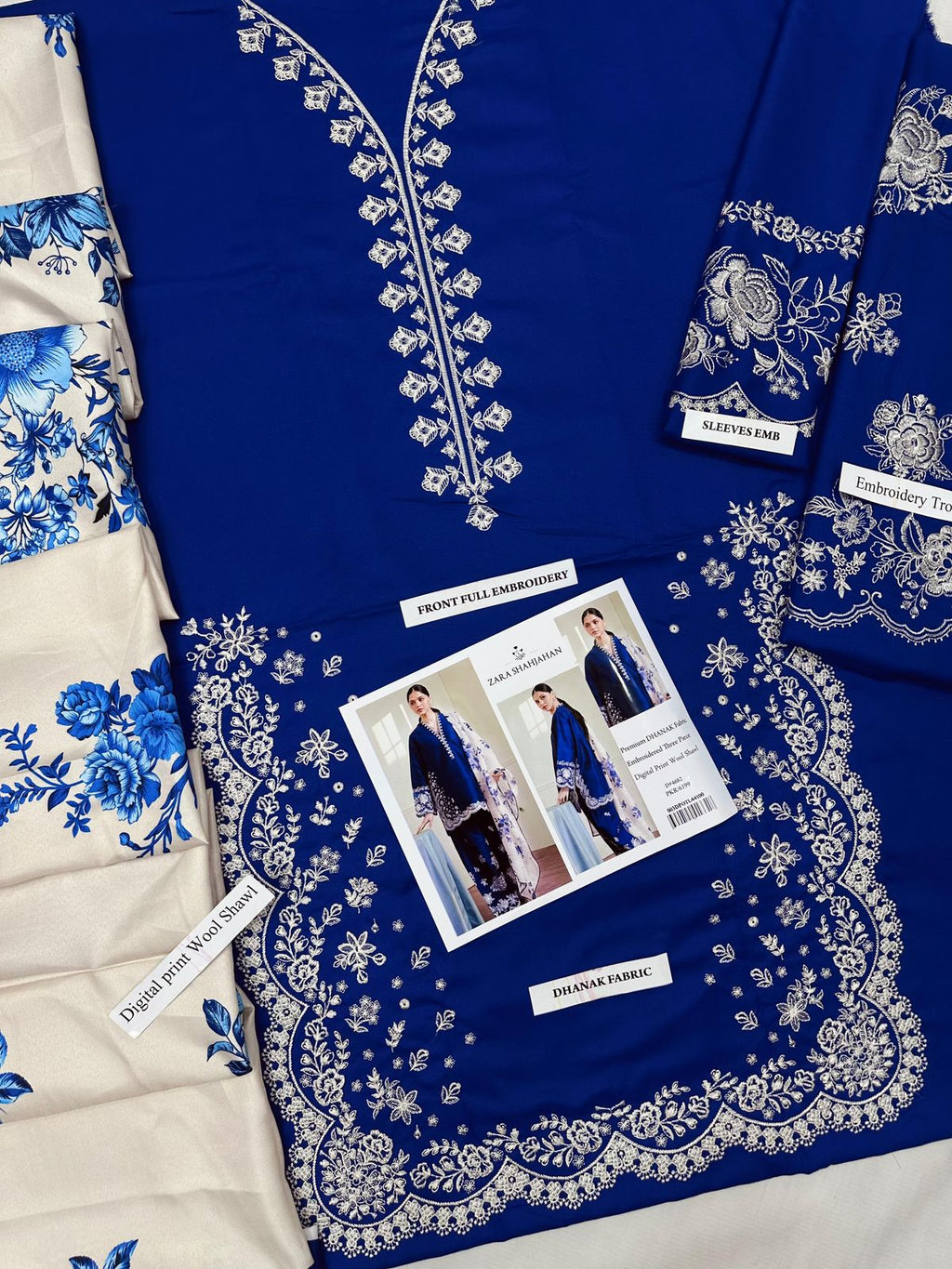 Zara Shahjahan Unstitched Winter Dhanak – Heavy Embroidered 3PC Set