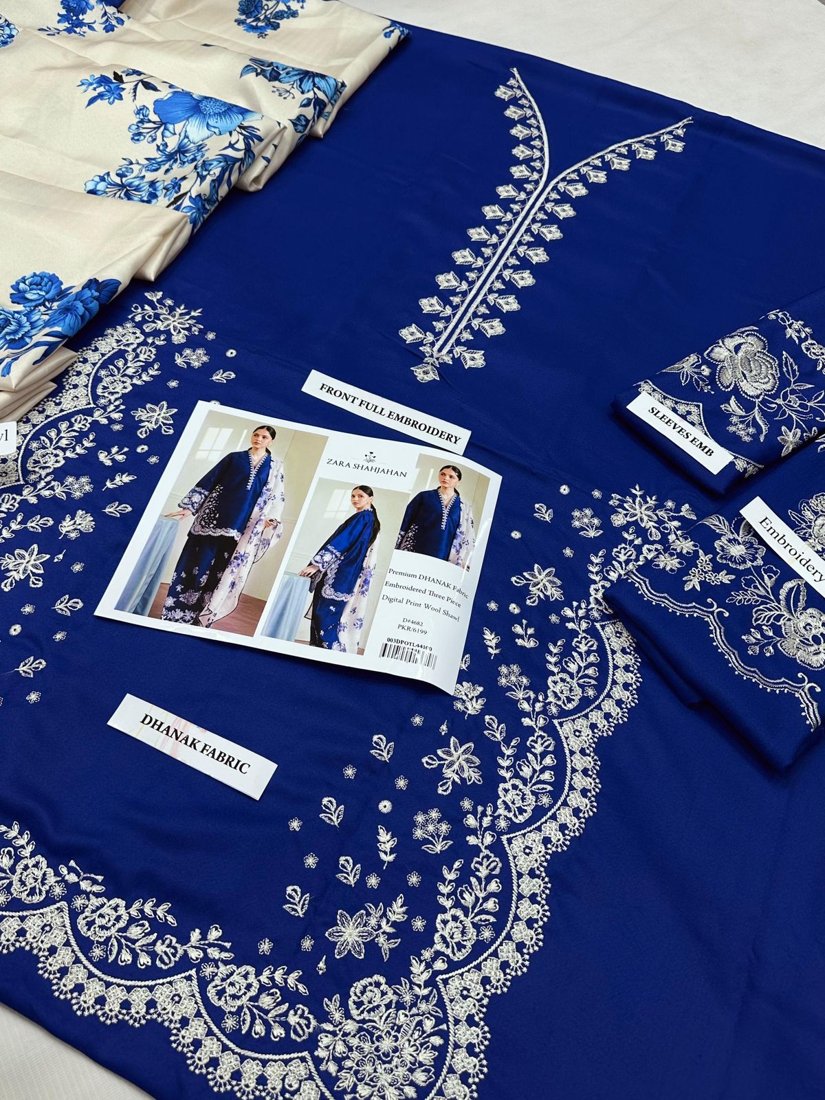 Zara Shahjahan Unstitched Winter Dhanak – Heavy Embroidered 3PC Set