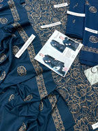 Bareeze Exclusive Dhanak Suit – Full Embroidery with Dhanak Shawl