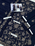 Bareeze Premium Dhanak – Full Heavy Embroidered 3PC Unstitched Suit