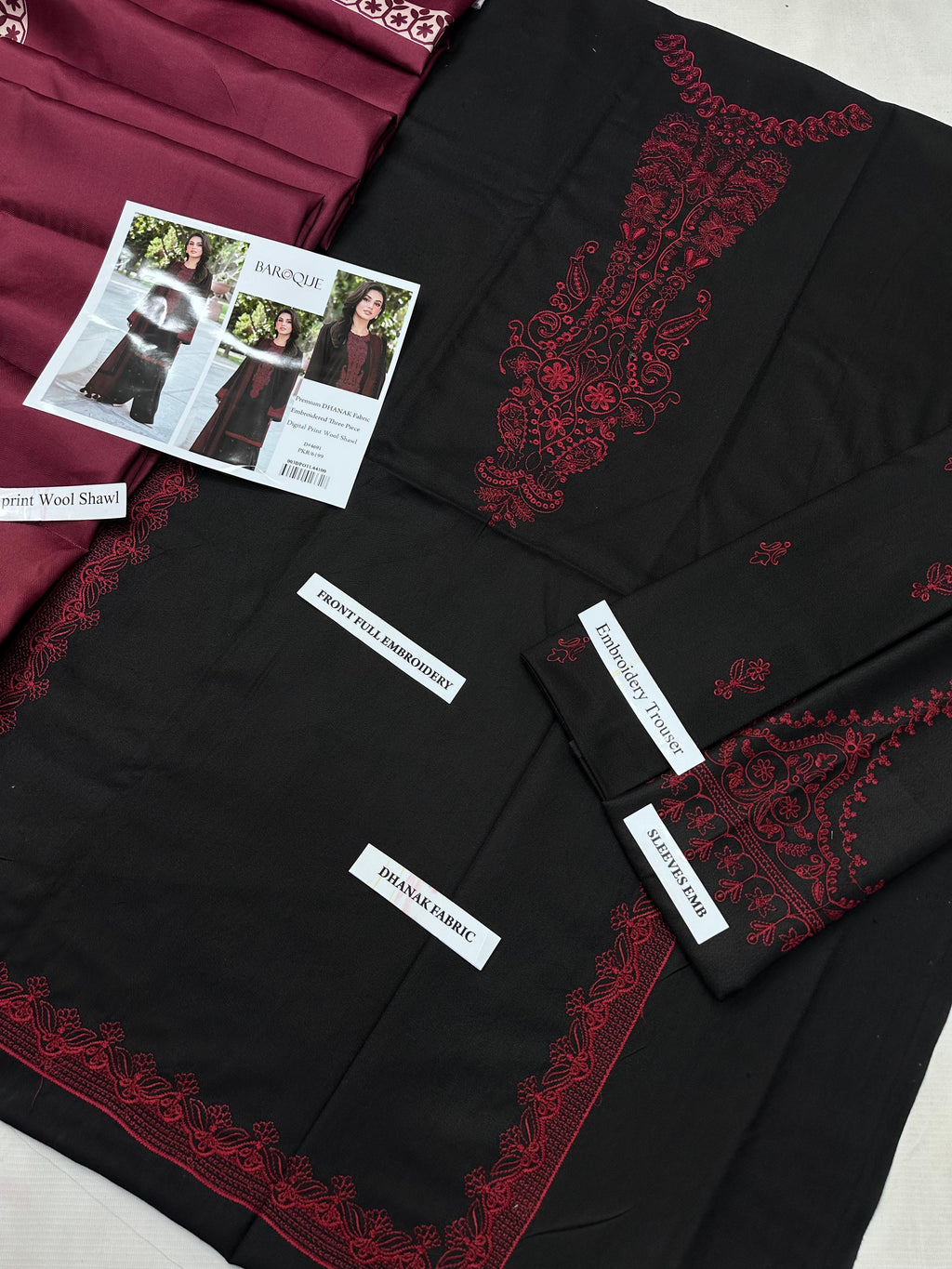 Baroque HiT CODE – Premium Dhanak 3PC with Digital Wool Shawl
