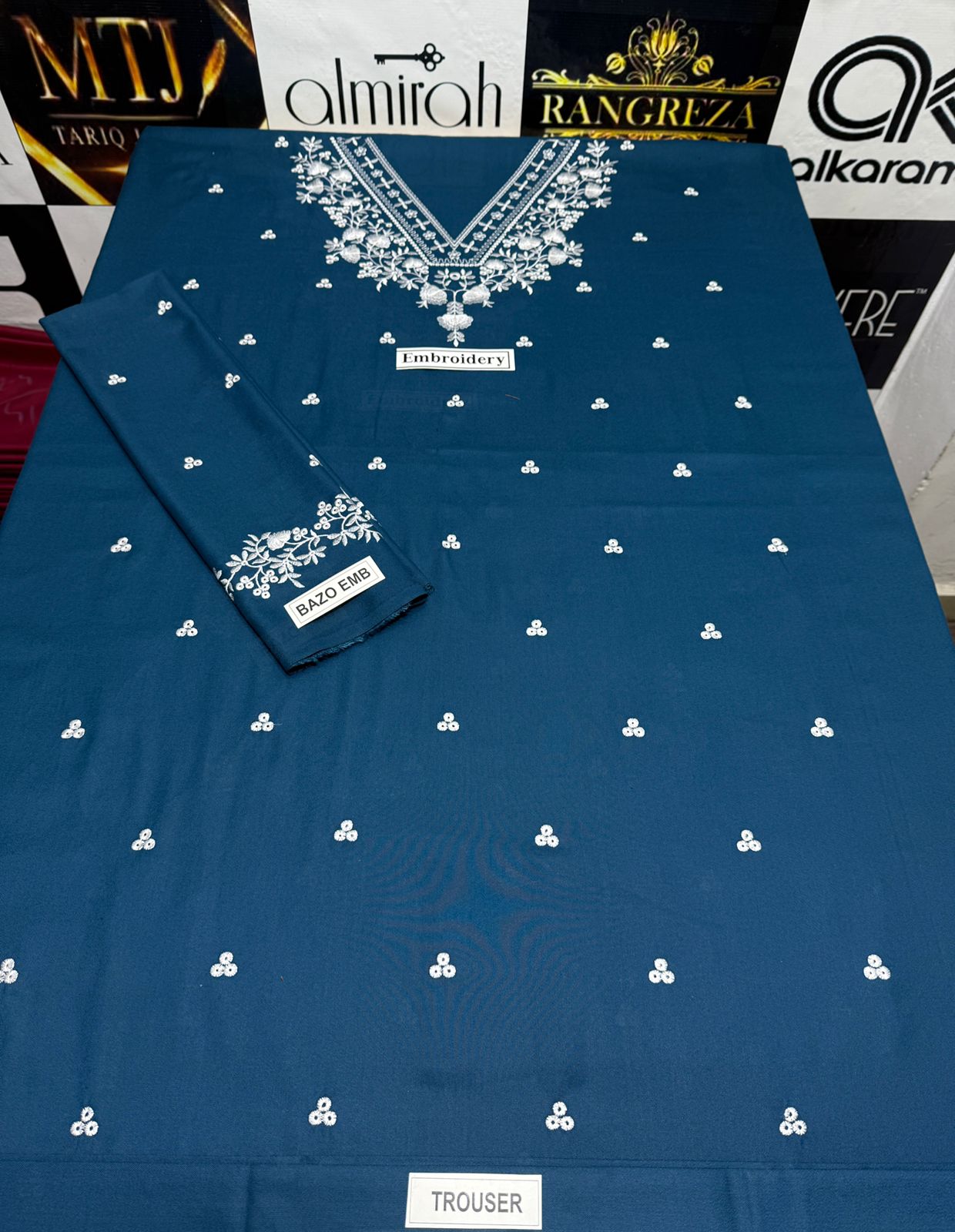 Dhanak 2PC Luxury Winter Collection 2025 – Fully Embroidered Shirt with Dyed Trouser