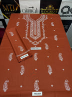 Dhanak 2PC Breeze Winter Set – Front & Sleeves Embroidered with Dyed Trouser