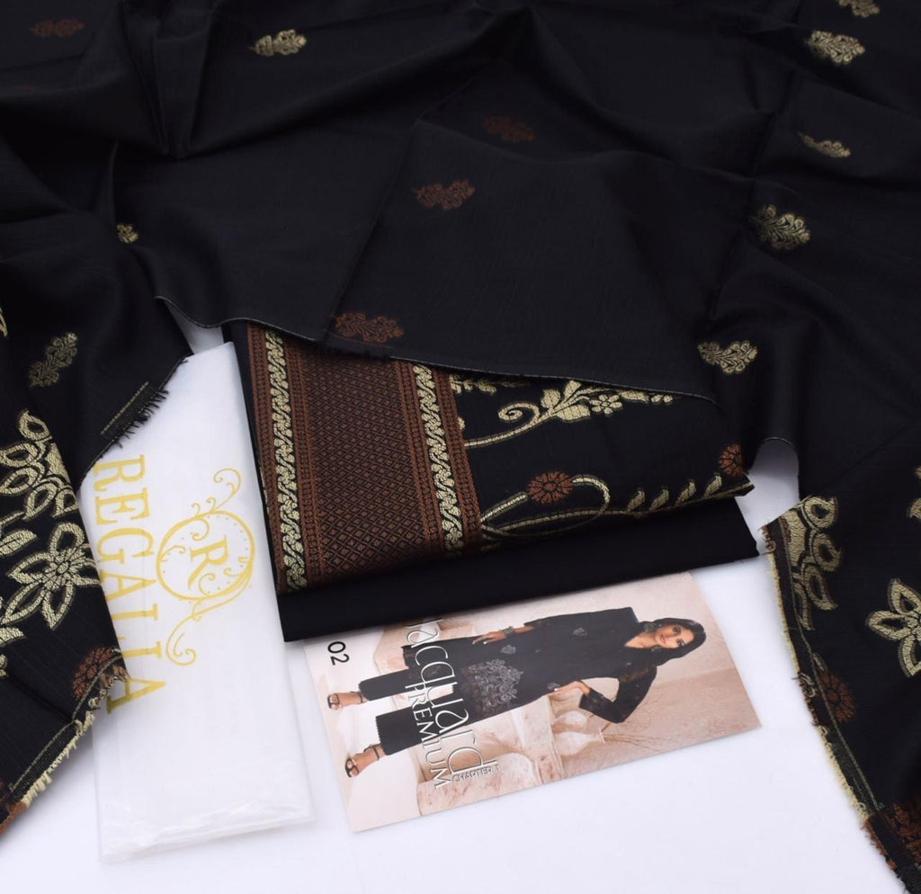 Regalia 2025 Viscose Linen Jacquard – Digital Print 3PC Suit -8 Color