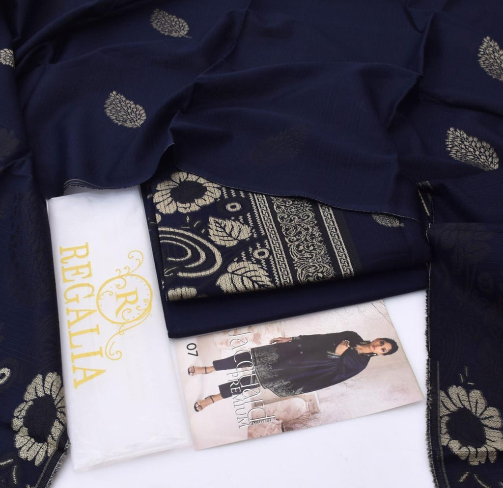 Regalia Jacquard Collection 2025 – Viscose Linen 3PC Suit