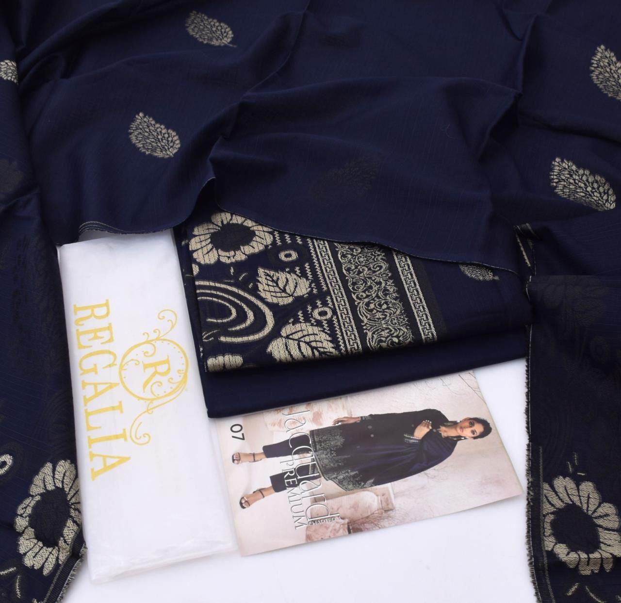 Regalia Jacquard Collection 2025 – Viscose Linen 3PC Suit