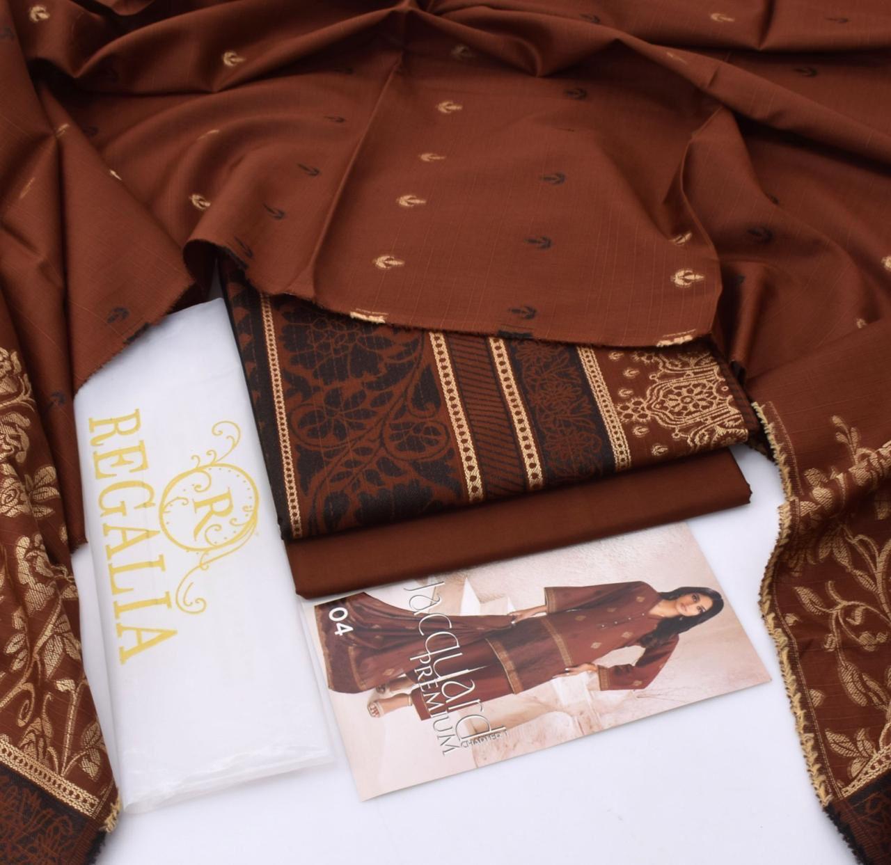 Regalia Jacquard Collection 2025 – Viscose Linen 3PC Suit